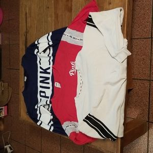 Victoria Secret 2 sweatshirts and one shirt